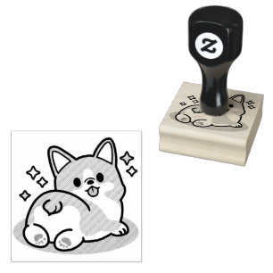 Carimbo De Borracha Bumbum Primeiro, Vamos Nap - Bumbum Corgi Cute