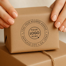 Carimbo De Borracha Business Address Rubber Stamp | Logo Return Mail
