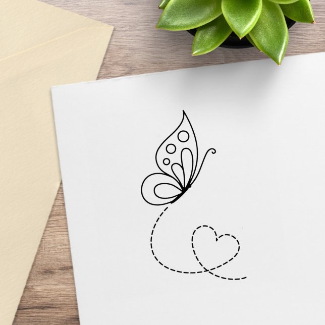 Carimbo De Borracha Butterfly Heart - Color Me (Criador carregado)