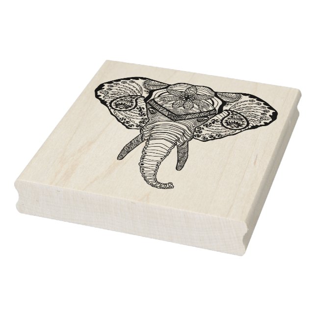 Carimbo De Borracha Cabeça de Elphant Inspirada (Carimbo)