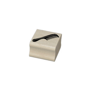 Carimbo De Borracha Cabeleireiro Elegante Comb Hairdresser Cartão Pess