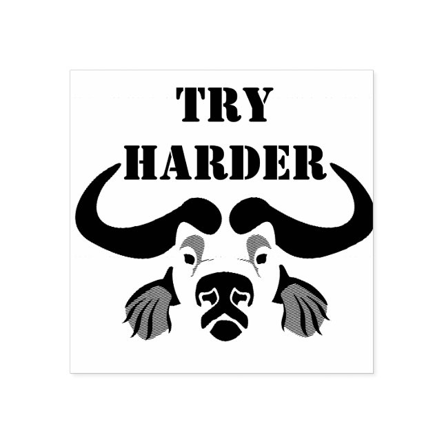 Carimbo De Borracha Cabo Buffalo Whimsical, a tinta preta (Impressão)