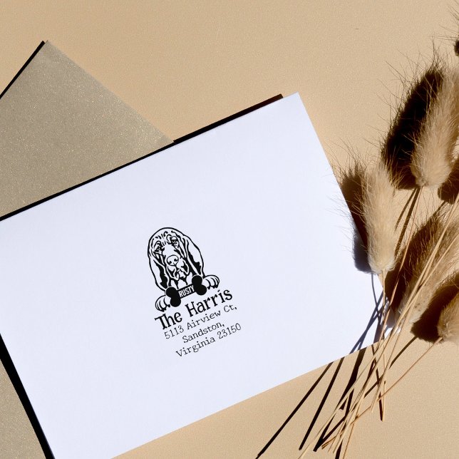 Carimbo De Borracha Cachorro Sangrento, Endereço De Regresso Personali (Criador carregado)