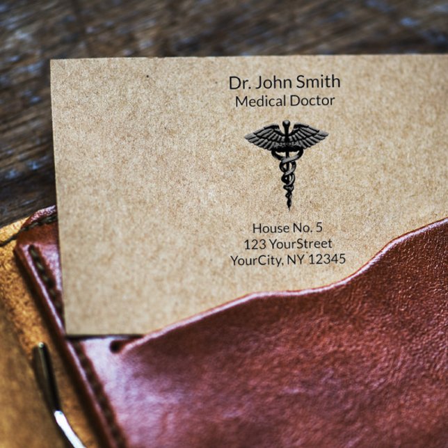 Carimbo De Borracha Cadubo Médico Simples Profissional Branco Preto (Criador carregado)