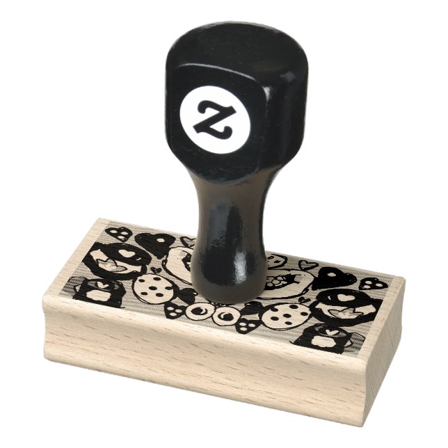 Carimbo De Borracha Café e cookies e chocolate (Carimbo)