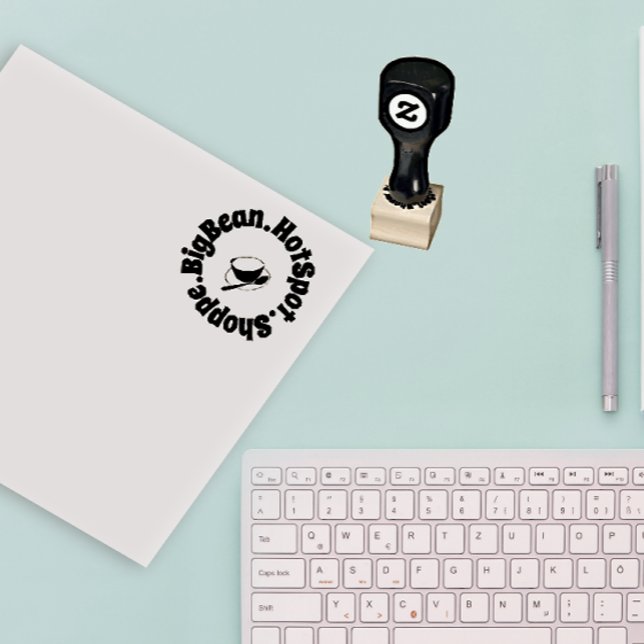 Carimbo De Borracha Café e Texto Grande para Spoon (Criador carregado)