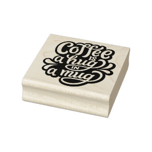 Carimbo De Borracha Café é um Abraço numa Caneca