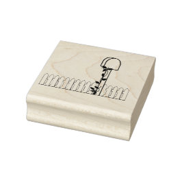 Carimbo De Borracha Caixa de Correio e Cartaz de Cerca de Picket