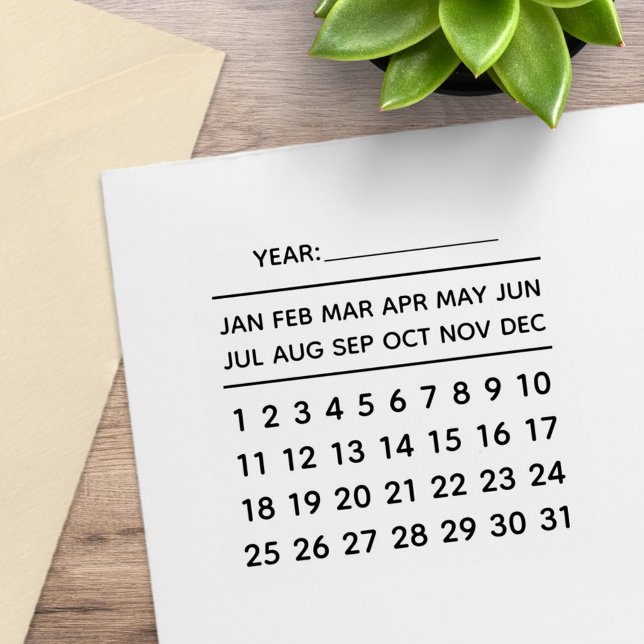Carimbo De Borracha Calendário Perpétuo (Criador carregado)