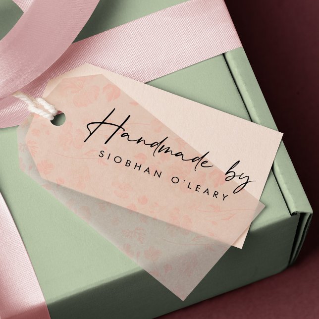 Carimbo De Borracha Caligrafia manuscrita moderna "Handmade by" (Criador carregado)