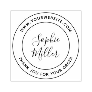 Carimbo De Borracha Caligrafia moderna adicione o nome da Marca da sua