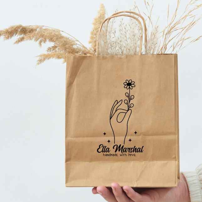 Carimbo De Borracha Caligrafia Nome Elegante de margarida artesanal (Criador carregado)