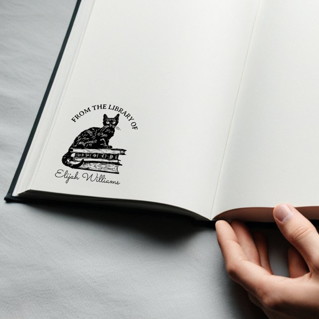 Carimbo De Borracha Caligrafia Personalizada Nome, Livro de Gato da Bi (Criador carregado)