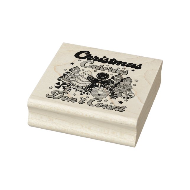 Carimbo De Borracha Calorias de Natal não contam (Carimbo)