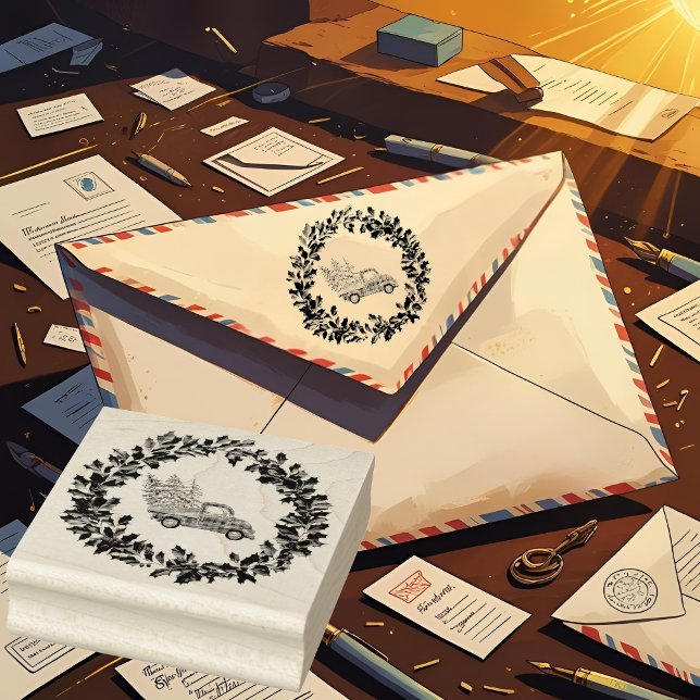 Carimbo De Borracha Caminhão Vermelho Natal (Criador carregado)