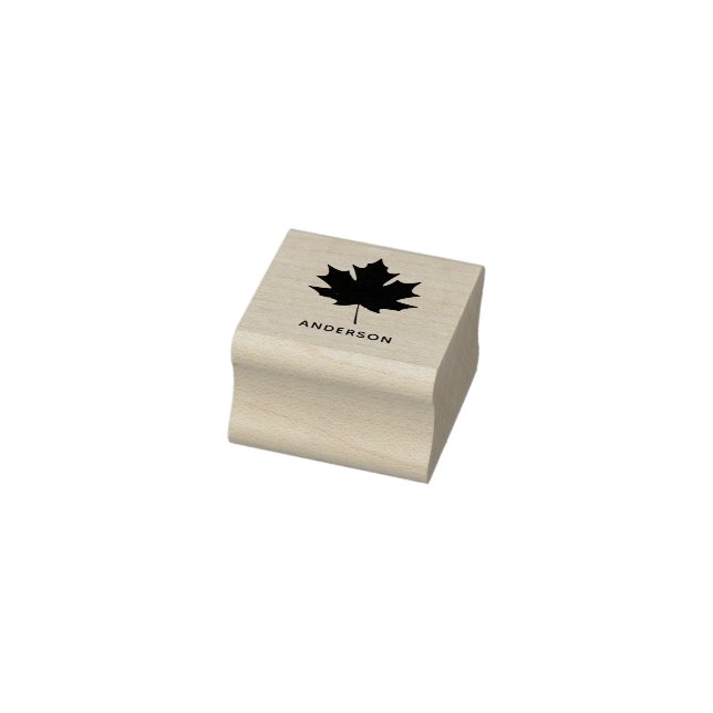Carimbo De Borracha Canada Maple Leaf wood art (Carimbo)