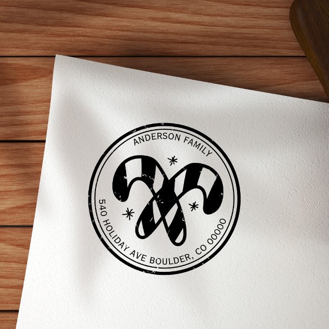 Carimbo De Borracha Canais de Doces de Natal Personalizados (Criador carregado)