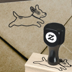 Carimbo De Borracha Cão de Cartoons Jack Russell Terrier