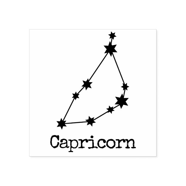 Carimbo De Borracha Capricórnio Celestial (Impressão)