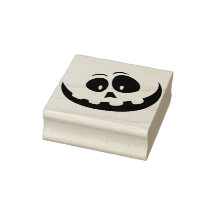 Cara de abóbora cabra do Halloween selo de arte