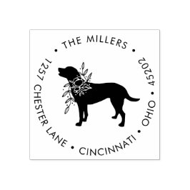 Carimbo De Borracha Carneiro Silhoule Endereço de Devolução Redonda Re