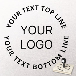 Carimbo De Borracha Carregamento de logotipo de empresa simples e text