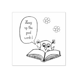 Carimbo De Borracha Carroça, professora de coruja, selo de arte de mad