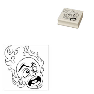 Carimbo De Borracha Carroçaria Escovilélica Cabeça de Fogo Carroçaria 