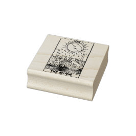 Carimbo De Borracha Cartão de Tarô: A Lua: Texto Personalizado