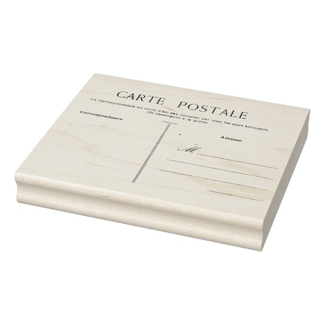 Carimbo De Borracha Cartão postal francês Carte Postal Vazio (Carimbo)