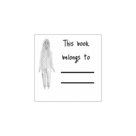 Carimbo De Borracha Cartaz do Livro Negro sobre Biblioteca Pessoal