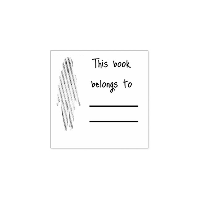 Carimbo De Borracha Cartaz do Livro Negro sobre Biblioteca Pessoal (Impressão)