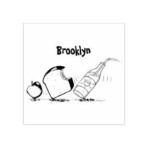 Carimbo De Borracha Cartografia de formigas engraçadas