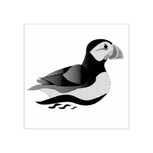 Carimbo De Borracha Cartografia de Nadação de Puffin no Atlântico Ador