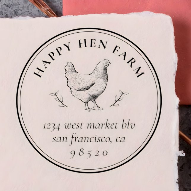 Carimbo De Borracha Cartonagem de ovos de Fazenda de galinha desenhada (Criador carregado)