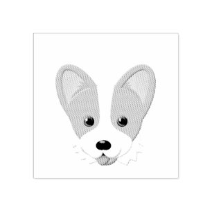 Carimbo De Borracha Cartoon Corgi
