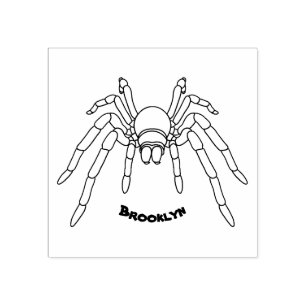 Carimbo De Borracha Cartoon de aranha-do-marrom e-laranja-acastanhado