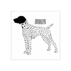 Carimbo De Borracha Cartoon de cachorro-pintor alemão Shorthired