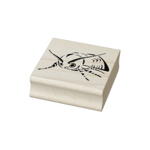 Carimbo De Borracha cartoon moth art selo