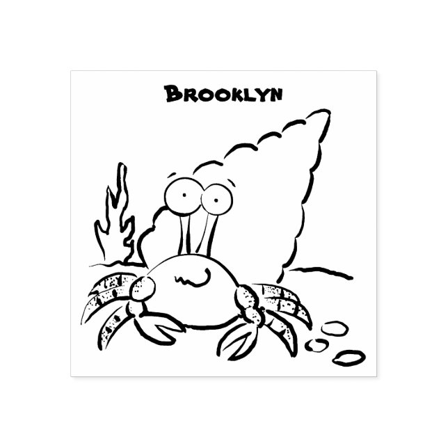 Carimbo De Borracha Cartum roxo engraçado e engraçado (Impressão)