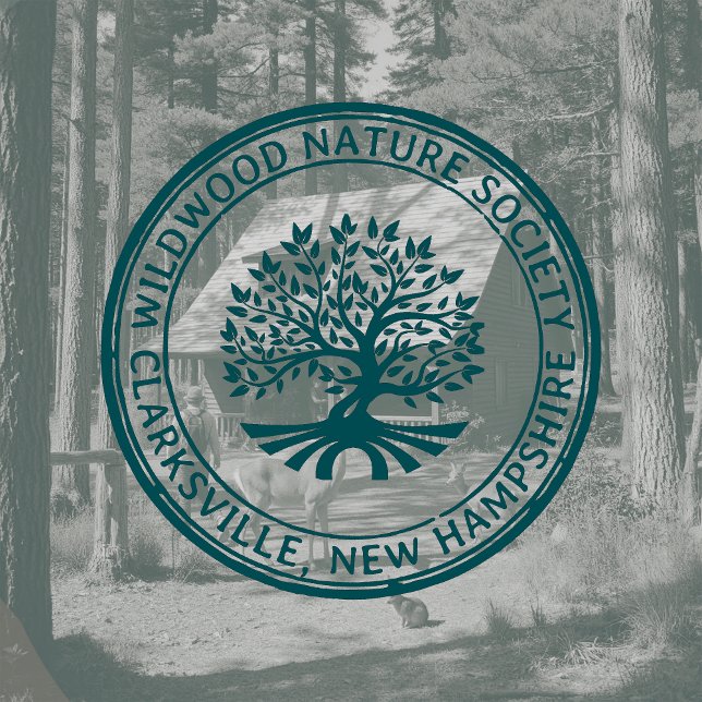 Carimbo De Borracha Carvalho Árvore Rústica Endereço de Fronteira Natu (Criador carregado)