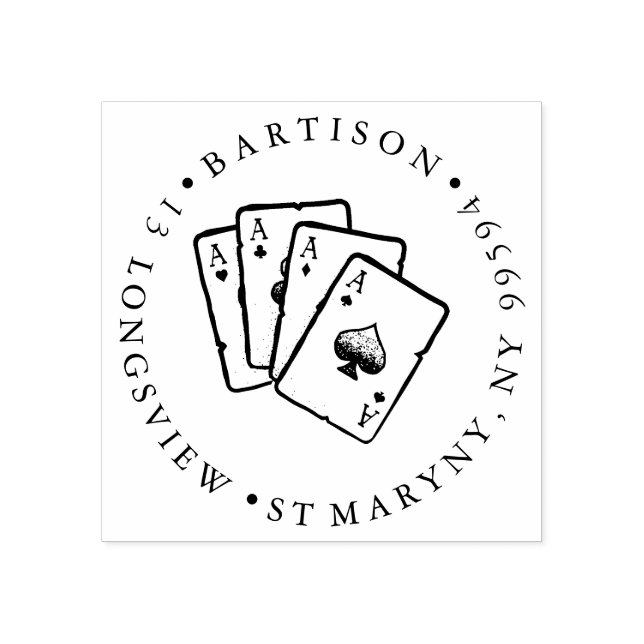 Carimbo De Borracha CASA jogos de azar, CARTÕES DE RETORNO DE CARTÕES