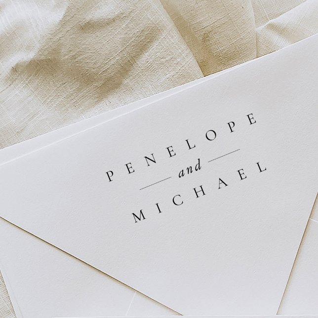 Carimbo De Borracha Casamento com Tipografia Elegante (Elegant typography monogram wedding rubber stamp.)