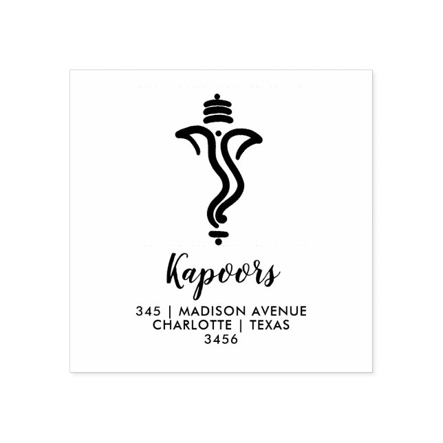 Carimbo De Borracha Casamento de Deus Clássico Simples Ganesha/Índio (Impressão)