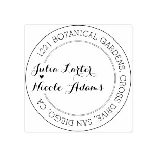 Carimbo De Borracha Casamento de Folhagem de Flor Selvagem Roxo Orange