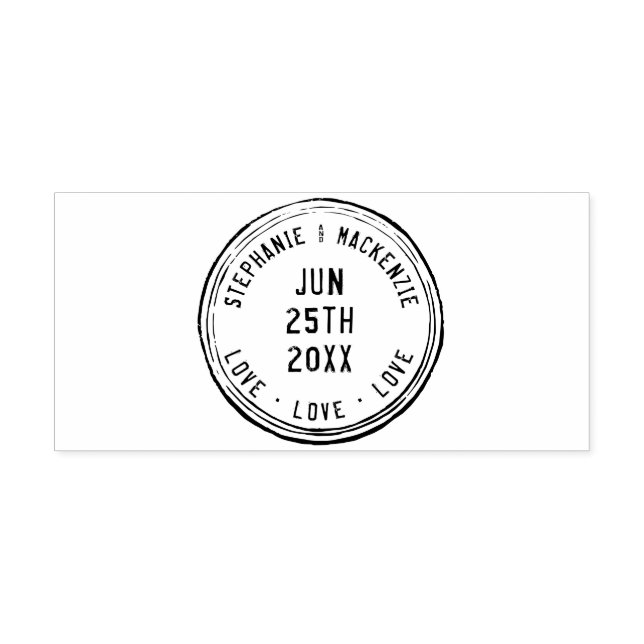 Carimbo De Borracha Casamento de Nomes Personalizados do Passport Viag (Impressão)