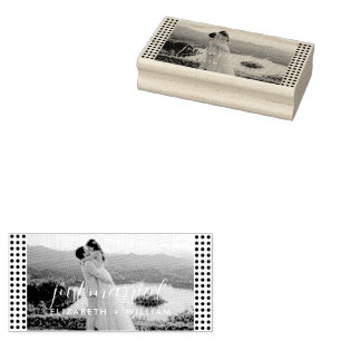 Carimbo De Borracha Casamento personalizado com bolinhas douradas e az