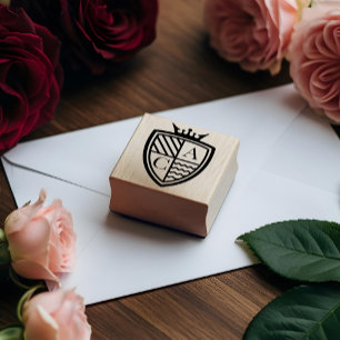 Carimbo De Borracha Casamento Real Muse Medieval Monograma Crest