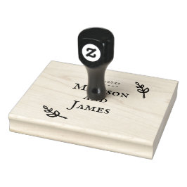 Carimbo De Borracha Casamento Romântico