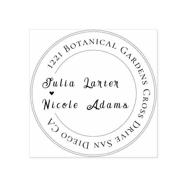 Carimbo De Borracha Casamento Romântico Elegante Floral Wreath Moderno (Impressão)